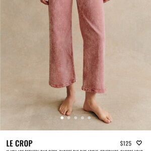 Le Crop Jeans in Pink [Dusty Rose color]